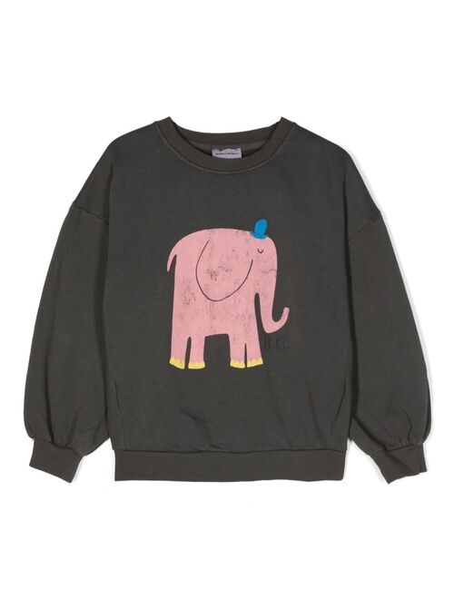 Bobo Choses Elephant-print organic-cotton sweatshirt