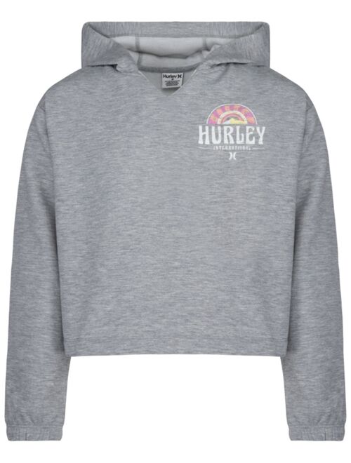 Hurley Big Girls Hooded Notched Pullover Hoodie