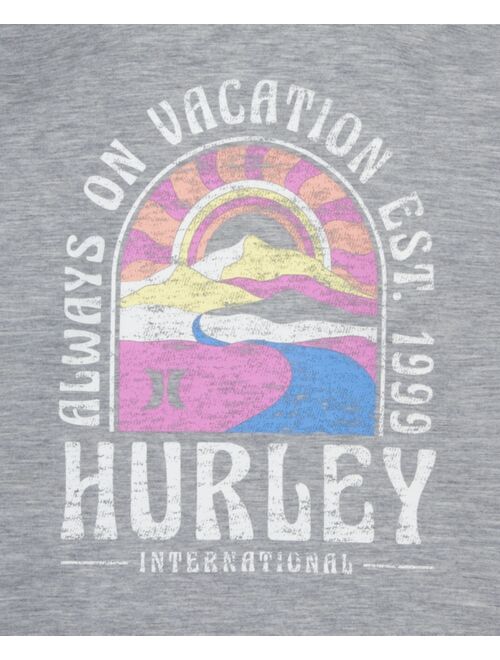 Hurley Big Girls Hooded Notched Pullover Hoodie