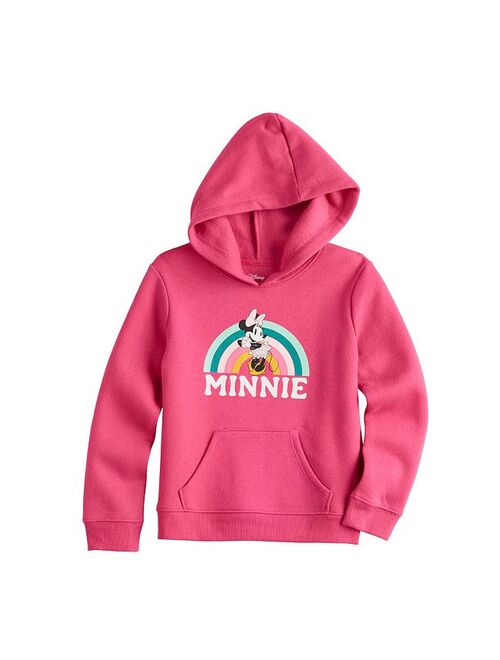 disneyjumping beans Girls 4-12 Disney Minnie Mouse Rainbow Graphic Fleece Hoodie by Jumping Beans