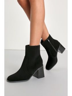 Cirilla Black Suede Ankle Boots