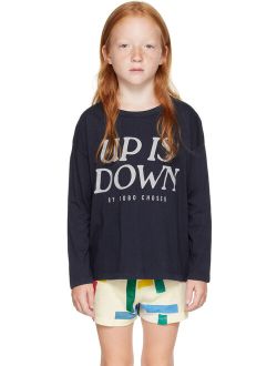 Kids Navy 'Up Is Down' Long Sleeve T-Shirt