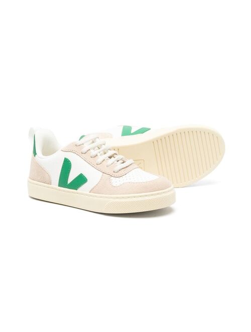VEJA Kids suede-panels lace-up sneakers