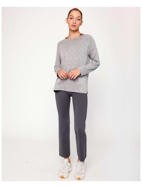 REBODY ACTIVE Kim Heathered Pullover Top for Women