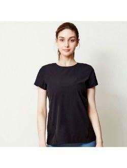 REBODY ACTIVE Airy Mile Laser Cut Mesh Top for Women