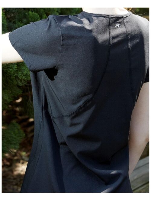 REBODY ACTIVE Airy Mile Laser Cut Mesh Top for Women