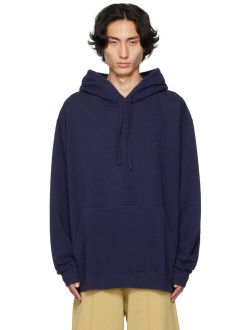 Blue Embroidered Hoodie