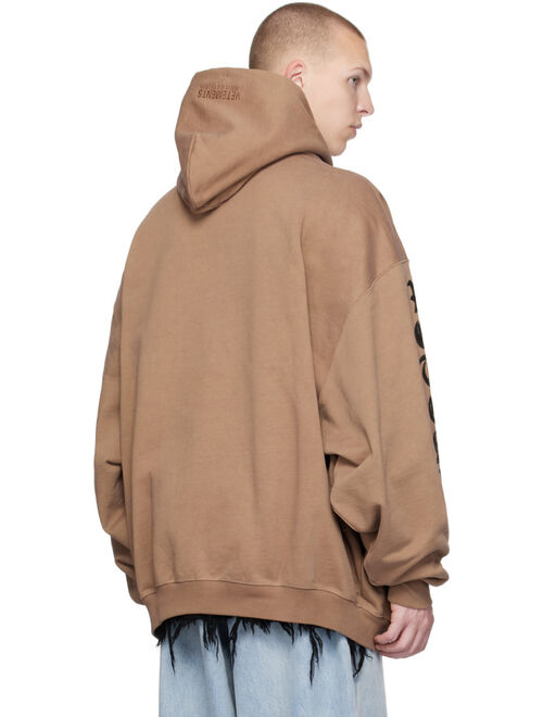 VETEMENTS Taupe Reverse Anarchy Hoodie