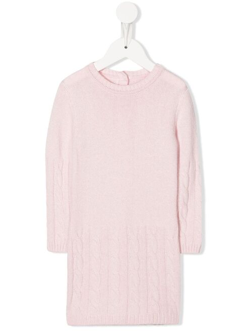 Lapin House cable-knit detail dress
