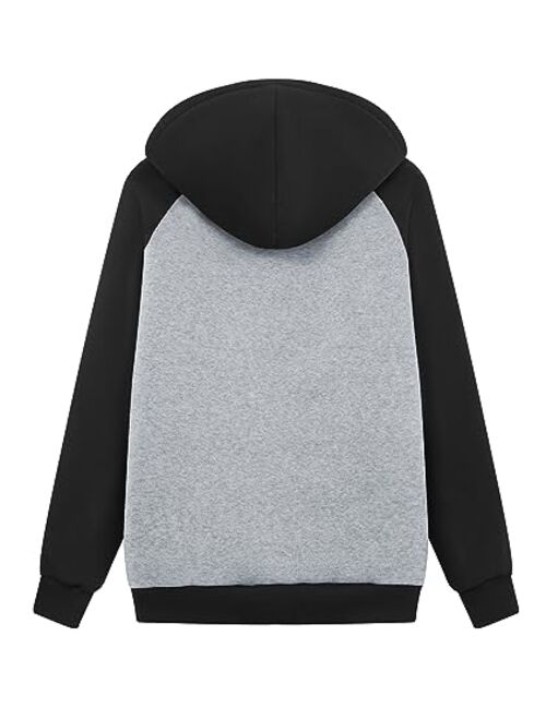 GEEK LIGHTING Hoodies for Women Sherpa Lined Winter Fleece Sweatshirt - Full Zip Up Thick