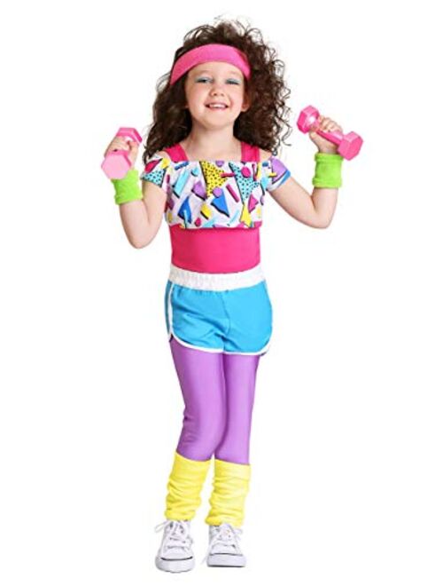 Fun Costumes Toddler Girl's Work It Out 80's Costume Retro Workout Outfit