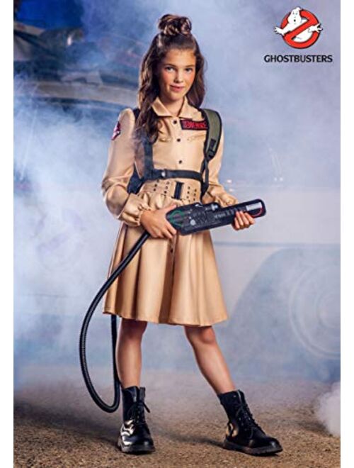 Fun Costumes Girls Ghostbusters Dress, Classic Ghostbusters Halloween Costume with Proton Pack