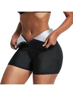 High Waist Sauna Leggings for Women With Pockets Workout Sweat Pants Waist Trainer Tummy Control Hot Thermo Shapewear