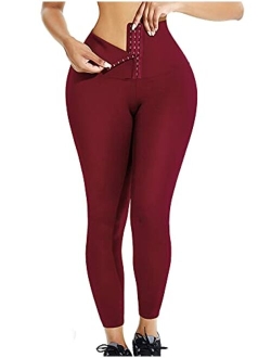 High Waist Sauna Leggings for Women With Pockets Workout Sweat Pants Waist Trainer Tummy Control Hot Thermo Shapewear