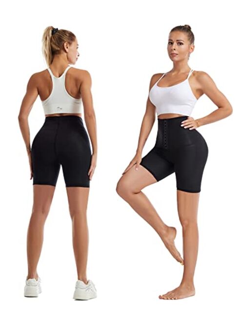 JGS1996 High Waist Sauna Leggings for Women With Pockets Workout Sweat Pants Waist Trainer Tummy Control Hot Thermo Shapewear