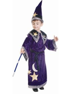 Dress Up America Wizard Costume for Kids - Warlock Robe and Set for Boys