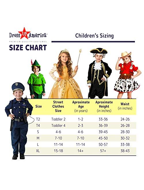 Dress Up America Queen Costume for Girls - Kids Renaissance Princess Costume - Royal Gown and Crown Set