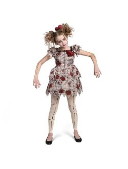 Kids Voodoo Costume, Voodoo Doll Dress Costume for Girls Halloween Dress up