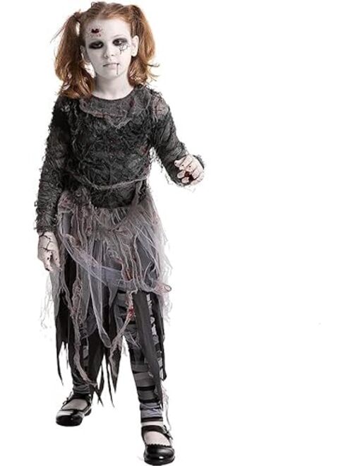 Spooktacular Creations Bandage Zombie Costume, Girl Scary Costume for Halloween Dress Up Party, Role Playing, Themed Parties
