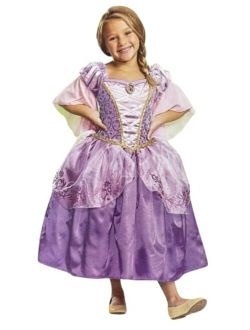Disney Tangled Girls Princess Rapunzel Child Kids Toddler Deluxe Halloween Costume Dress