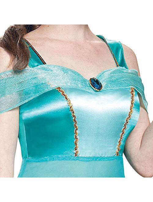 Disguise Disney Women's Jasmine Deluxe Adult Costume, Turquoise