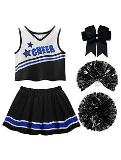 ReliBeauty Cheerleader Costume for Girls Cheer Uniform Outfit