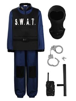 ReliBeauty Swat Costume for Boys Police Costume for Kids