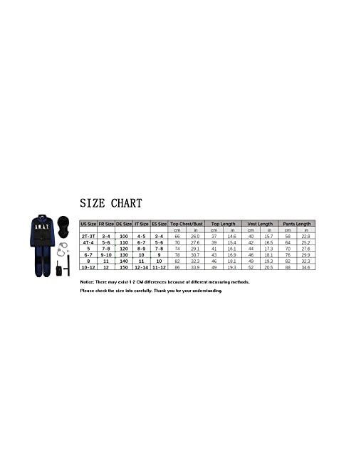 ReliBeauty Swat Costume for Boys Police Costume for Kids