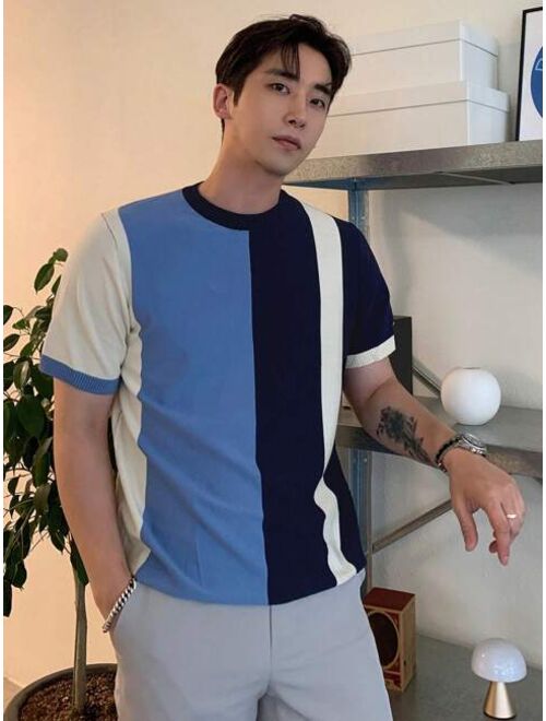 DAZY Men Color Block Knit Top