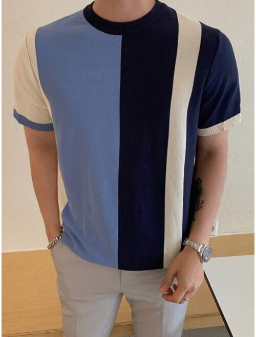 DAZY Men Color Block Knit Top