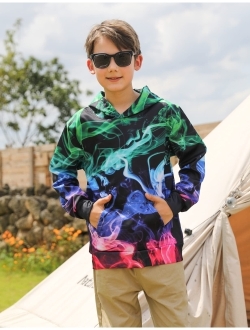 RAISEVERN Kids Hooded Sweatshirt 3D Pullover Hoodie for Girls Boys with Pocket for 6-16 Years