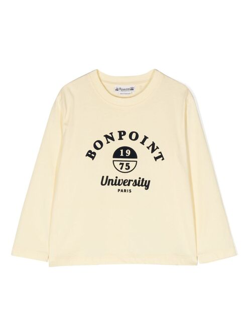 Bonpoint logo-print cotton sweatshirt