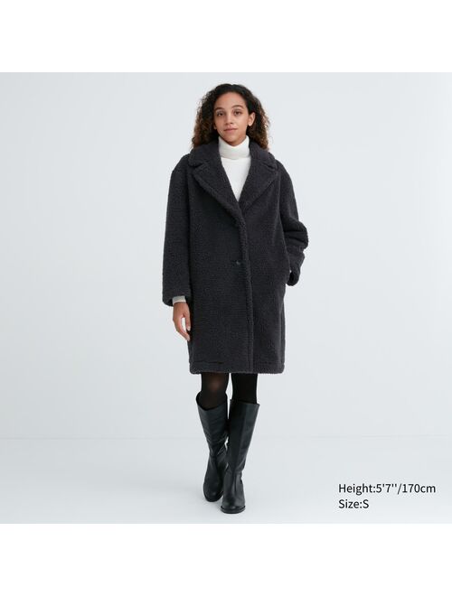 UNIQLO Pile-Lined Fleece Tailored Coat