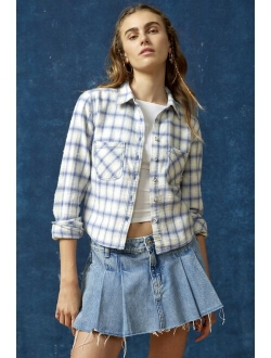 Dakota Cropped Flannel Button-Down Shirt