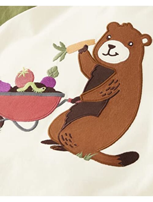 Gymboree Boys' and Toddler Spring and Summer Embroidered Graphic Long Sleeve T-Shirts