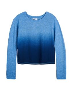 Big Girls Long Sleeve Ombre Soft Knit Sweatshirt