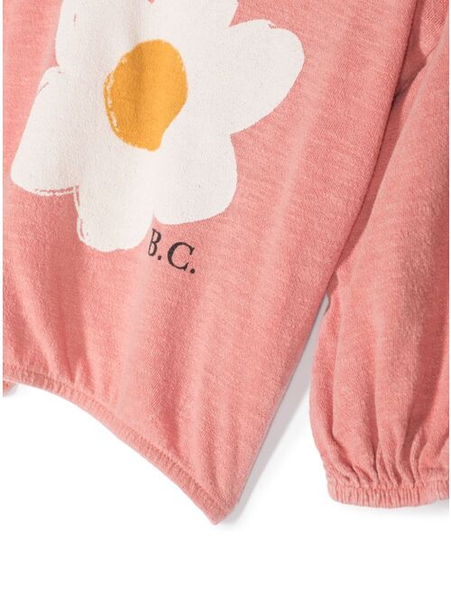 Bobo Choses Big Flower Girl organic-cotton sweatshirt