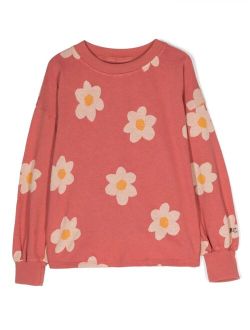 floral-print cotton jumper