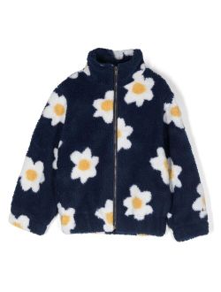 Big Flower patterned-jacquard bomber jacket