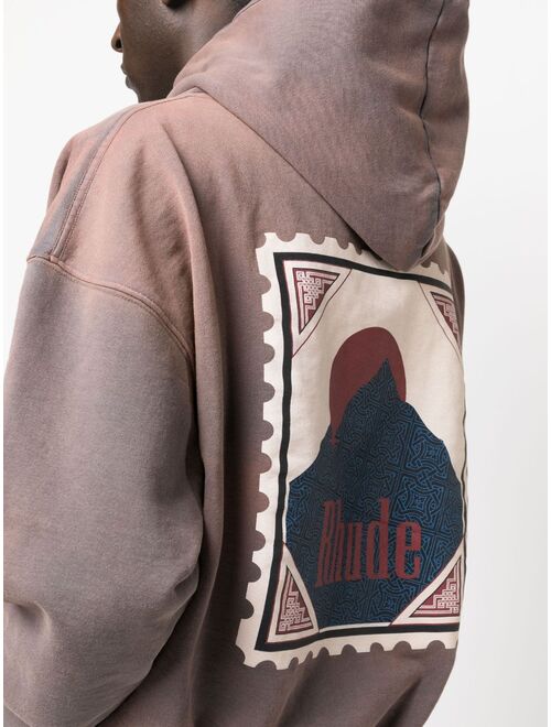 Rhude Moonlight Stamp cotton hoodie