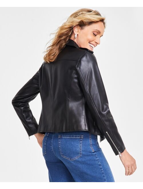 INC International Concepts I.N.C. INTERNATIONAL CONCEPTS Women's Faux-Leather Jacket, Created for Macy's