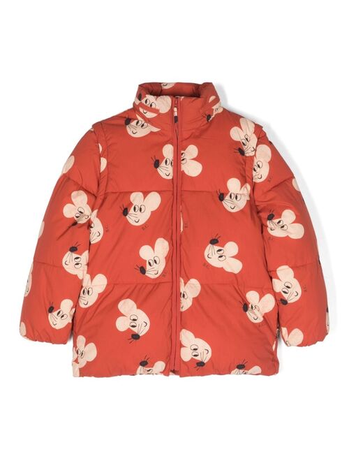 Bobo Choses Mouse All Over padded jacket