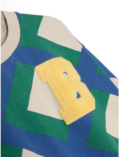 Bobo Choses geometric-print crew-neck sweatshirt