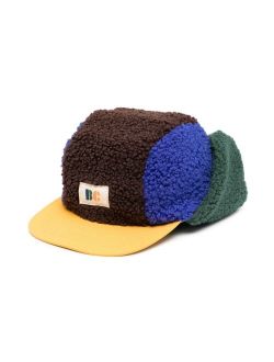 colour-block sherpa baseball cap