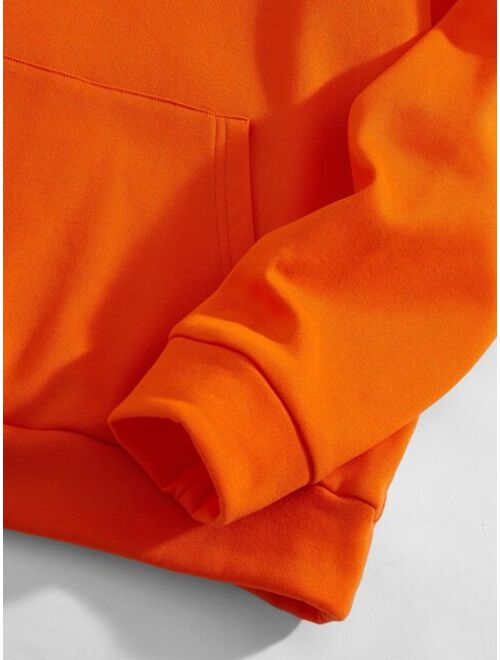 Manfinity Hypemode Men Slogan Graphic Drawstring Hoodie