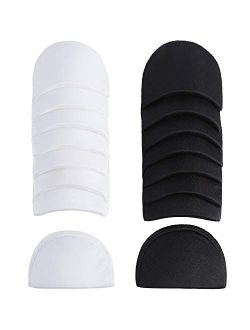 Willbond 8 Pairs Sponge Shoulder Pad?Sewing Shoulder Pads Set-in Shoulder Pads Foam Knitwear Pads or Women Men Jacket Blazer T-Shirt Clothing Dress Sewing Accessories, Wh