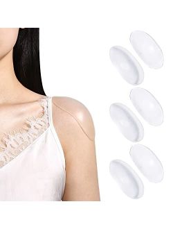 Deelessgz 6 Pieces/3 Pairs Shoulder Pads for Womens Clothing Soft Anti-Slip Shoulder Pads Silicone Shoulder Pad Shoulder Pad for Womens Clothing Shoulder ShirtsTransparen