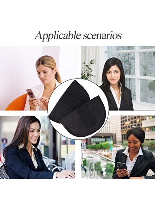 EXCEART 2 Pairs Shoulder Pad with Hook and Loop Tape Sponge Pad Covered Set- in Shoulder Pads Clothes Shoulder Pad Foam Knitwear Pad for Women Men Suit