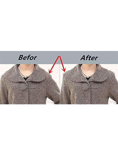 YEQIN Covered Set-in Shoulder Pads (2 Pcs White + 2 Pcs Black)