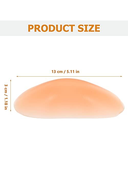 Healifty 2 Pairs Soft Silicone Shoulder Push-up Pads Adhesive Shoulder Enhancer Shoulder Pads Anti-Slip Shoulder Pads (Silicone Skin Color)